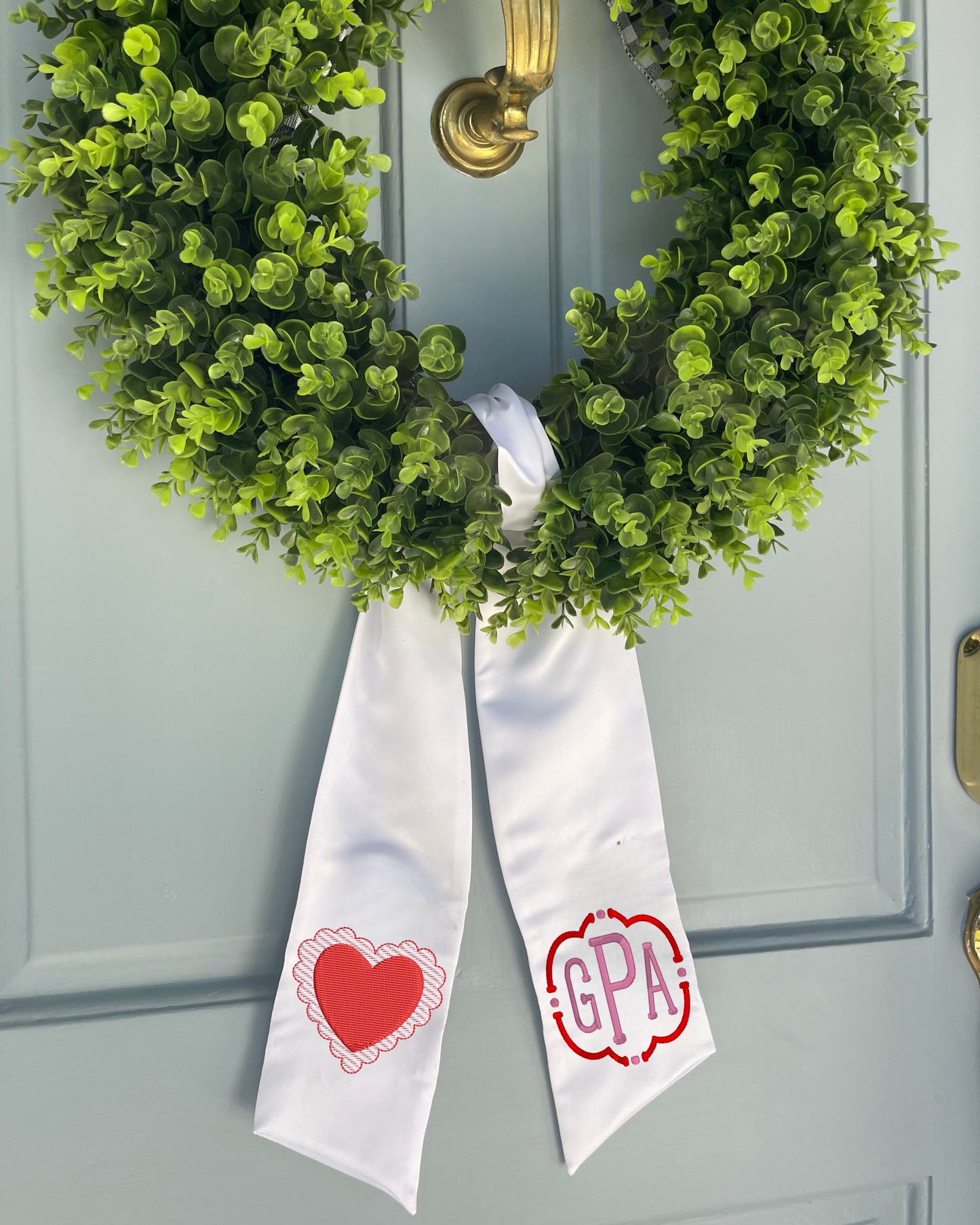 Sweetheart Monogrammed Sash