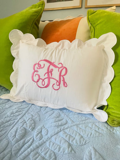 Scalloped Pillow case