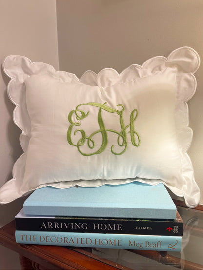 Scalloped Pillow case