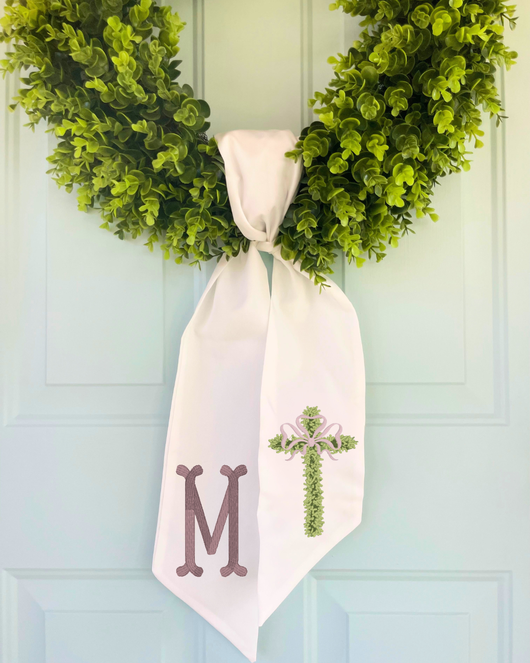 Boxwood Cross Sash