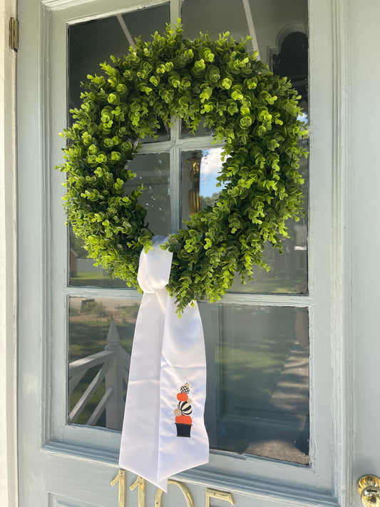 Black and White Pumpkin sash