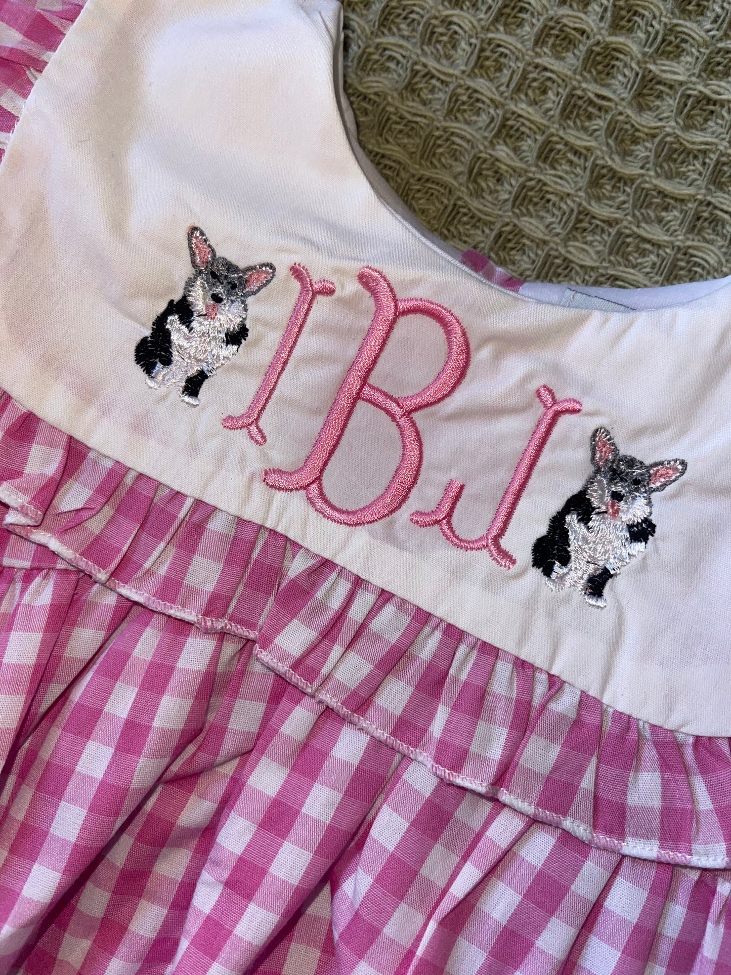 Long Sleeve Gingham Bubble