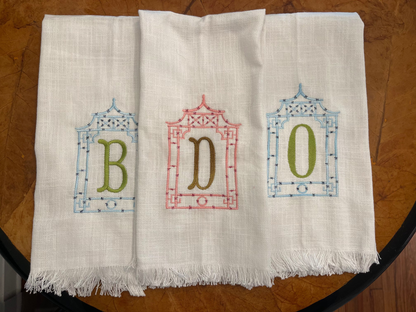 Pagoda Fringe Tea Towel