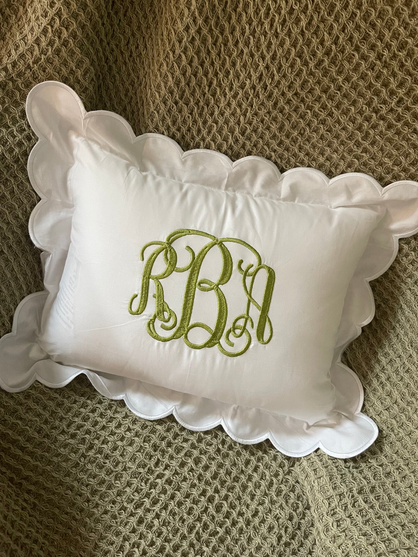 Scalloped Pillow case