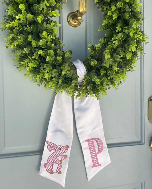 Bunny Initial Sash